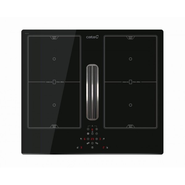 Elektromos Főzőlap - CATA AS-600 indukciós kerámialap beépített elszívóval Elektromos Főzőlap - CATA AS-600 indukciós kerámialap beépített elszívóval