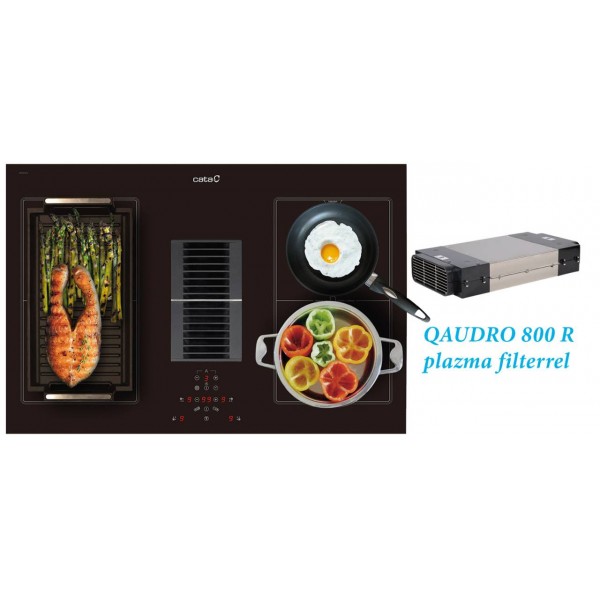 Elektromos Főzőlap - CATA - AS-750 indukciós főzőlap beépített elszívóval + plazma filter QUADRO 800 R Elektromos Főzőlap - CATA - AS-750 indukciós főzőlap beépített elszívóval + plazma filter QUADRO 800 R