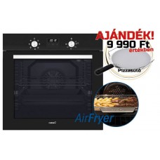Beépíthető sütő - CATA - Beépíthető sütő MDS-8007 BK AirFryer + Ajándék pizzasütő szett és AirFryer sütőtálca - Kifutó termék!