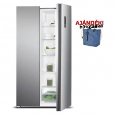 Beépíthető hűtő - DAVOLINE - Hűtőszekrény kétajtós DSS-442D IX Inox + Ajándék Hűtőtáska