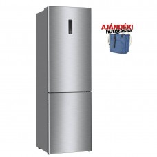 Beépíthető hűtő - DAVOLINE - Hűtőszekrény kombinált NCRF-390 IX NE NO FROST + Ajándék hűtőtáska