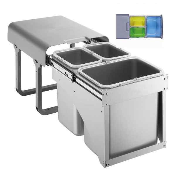 EKOTECH - Beépíthető hulladékgyűjtő EKKO FRONT 40 - 1x16 liter+2x8 liter EKOTECH - Beépíthető hulladékgyűjtő EKKO FRONT 40 - 1x16 liter+2x8 liter