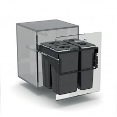 EKOTECH - Beépíthető hulladékgyűjtő FRONT 60 - 1x7 liter+3x26 liter