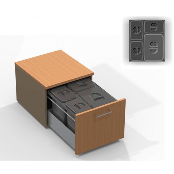 EKOTECH - Beépíthető hulladékgyűjtő JAZZ 45 - 1x12 liter+3x5 liter EKOTECH - Beépíthető hulladékgyűjtő JAZZ 45 - 1x12 liter+3x5 liter