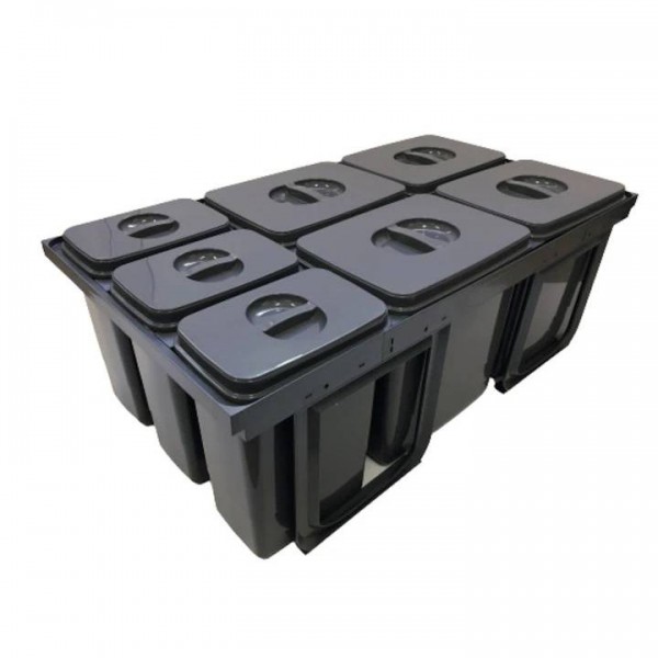 EKOTECH - Beépíthető hulladékgyűjtő JAZZ 90 - 4x12 liter+3x5 liter EKOTECH - Beépíthető hulladékgyűjtő JAZZ 90 - 4x12 liter+3x5 liter