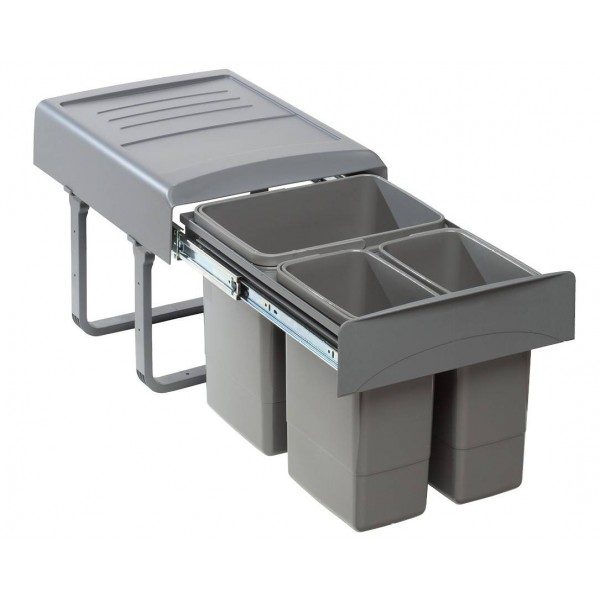 EKOTECH - Beépíthető hulladékgyűjtő MEGA 40 - 1x15 liter+2x7 liter EKOTECH - Beépíthető hulladékgyűjtő MEGA 40 - 1x15 liter+2x7 liter