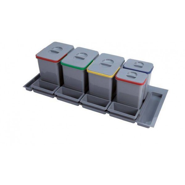 EKOTECH - Beépíthető hulladékgyűjtő PRACTIKO 1200 - 3x15 liter 2x7 liter + 4 tartó EKOTECH - Beépíthető hulladékgyűjtő PRACTIKO 1200 - 3x15 liter 2x7 liter + 4 tartó