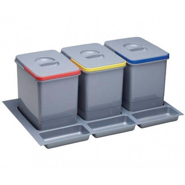 EKOTECH - Beépíthető hulladékgyűjtő PRACTIKO 900 - 3x12 liter + 3 tartó EKOTECH - Beépíthető hulladékgyűjtő PRACTIKO 900 - 3x12 liter + 3 tartó