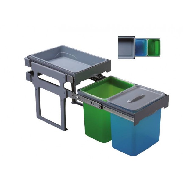 EKOTECH - Beépíthető hulladékgyűjtő TANK 40 - 2x16 liter EKOTECH - Beépíthető hulladékgyűjtő TANK 40 - 2x16 liter