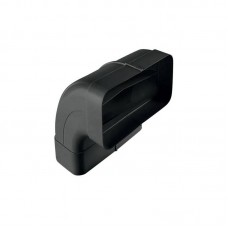 Elica - Lapos csatorna sarok - függőleges fekete 227x94 mm