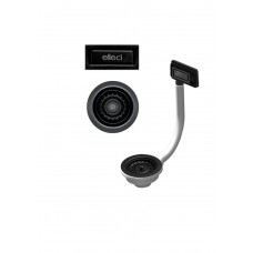 ELLECI -  Leeresztő és túlfolyó készlet fekete színben