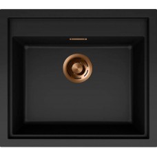 ELLECI - Mosogatótálca Sintesi 105 K86 Fekete - bronz tartozékokkal