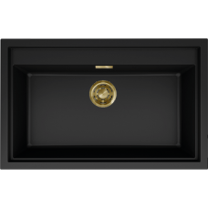 ELLECI - Mosogatótálca Sintesi 130 K86 Black arany tartozékokkal
