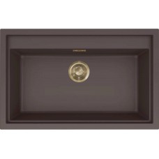 ELLECI - Mosogatótálca Sintesi 130 K87 Cocoa arany tartozékokkal