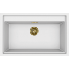 ELLECI - Mosogatótálca Sintesi 130 K96 White arany tartozékokkal