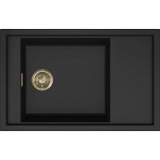 ELLECI - Mosogatótálca Sintesi 305 K86 Black arany tartozékokkal