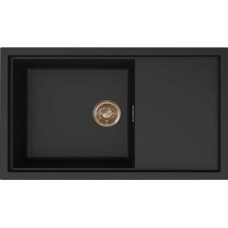 ELLECI - Mosogatótálca Sintesi 410 K86 fekete Bronz tartozékokkal