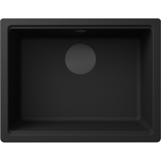 ELLECI - Mosogatótálca Time 105 UM G40 Nero fekete tartozékokkal munkalap alá szerelhető