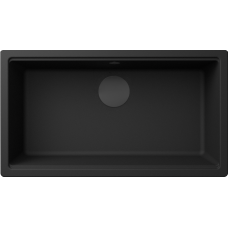 ELLECI - Mosogatótálca Time 130 UM G40 Nero fekete tartozékokkal munkalap alá szerelhető