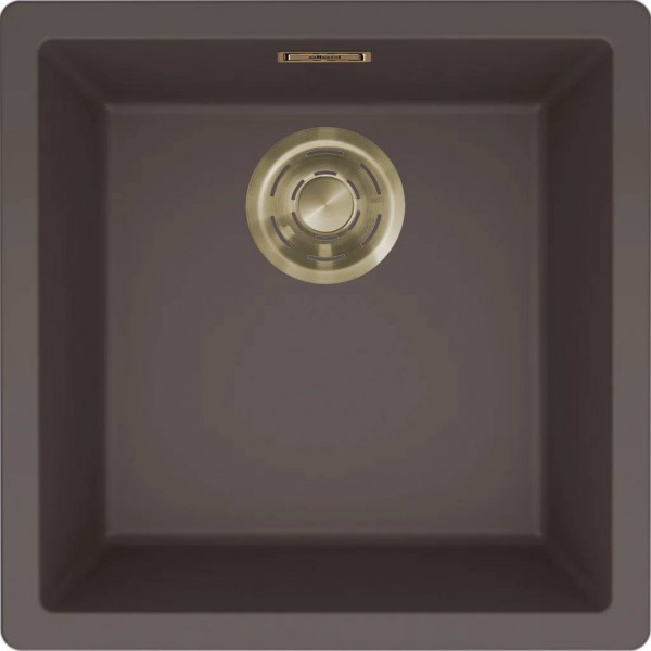 ELLECI - Mosogatótálca Zen 102 K87 Cocoa arany tartozékokkal ELLECI - Mosogatótálca Zen 102 K87 Cocoa arany tartozékokkal