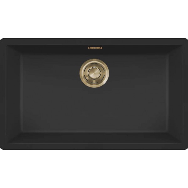 ELLECI - Mosogatótálca Zen 130 K86 Black arany tartozékokkal ELLECI - Mosogatótálca Zen 130 K86 Black arany tartozékokkal