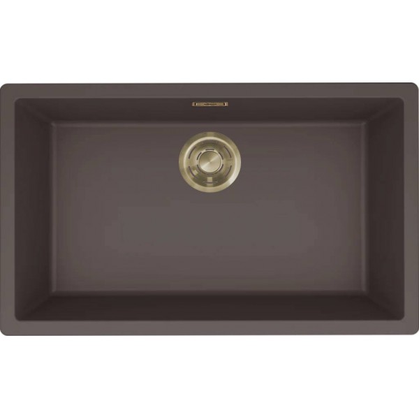 ELLECI - Mosogatótálca Zen 130 K87 Cocoa arany tartozékokkal ELLECI - Mosogatótálca Zen 130 K87 Cocoa arany tartozékokkal