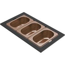 ELLECI - Tároló edény háromrészes gourmet 366 bronz HPL kerettel