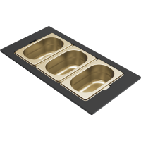 ELLECI - Tároló edény háromrészes gourmet 378 arany HPL kerettel