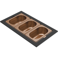 ELLECI - Tároló edény háromrészes gourmet 378 bronz HPL kerettel