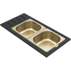 ELLECI - Tároló edény háromrészes gourmet 433 arany HPL kerettel