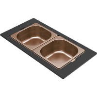 ELLECI - Tároló edény kétrészes gourmet 378 bronz HPL kerettel