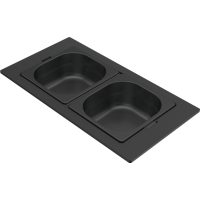 ELLECI - Tároló edény kétrészes gourmet 378 fekete HPL kerettel