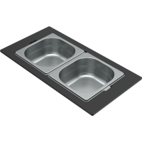 ELLECI - Tároló edény kétrészes gourmet 378 inox HPL kerettel