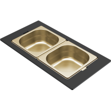 ELLECI - Tároló edény kétrészes gourmet 410 arany HPL kerettel