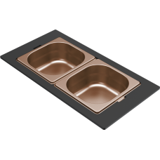 ELLECI - Tároló edény kétrészes gourmet 418 bronz HPL kerettel