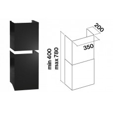 FALMEC - Páraelszívó csőtakaró kürtő fekete Quasar, Verso