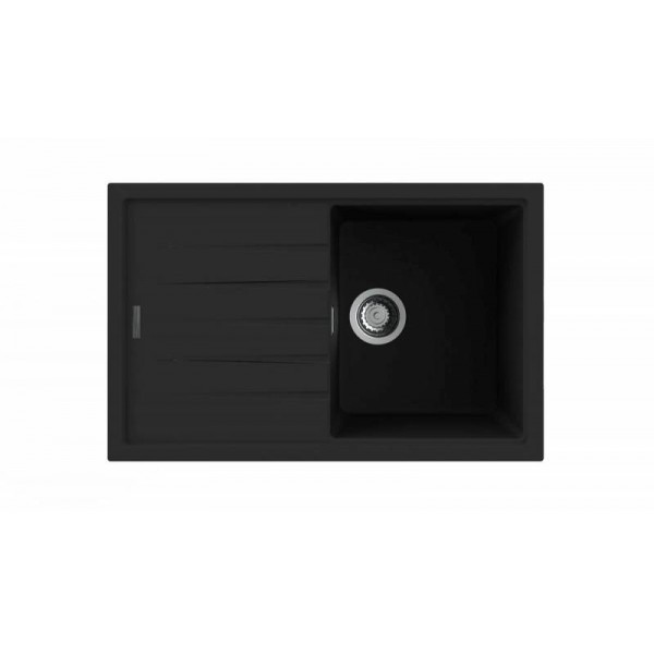 NODOR - Gránit mosogatótálca NorGranite 78.50 1B 1D BK fekete NODOR - Gránit mosogatótálca NorGranite 78.50 1B 1D BK fekete