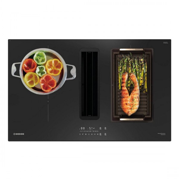 Elektromos Főzőlap - NODOR - NorCoock IS-N7426 BK FLOW-IN indukciós főzőlap beépített elszívóval Elektromos Főzőlap - NODOR - NorCoock IS-N7426 BK FLOW-IN indukciós főzőlap beépített elszívóval