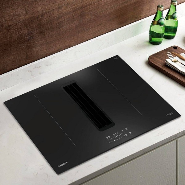 Elektromos Főzőlap - NODOR - NorCoock N7426 BK FLOW-IN indukciós főzőlap beépített elszívóval Elektromos Főzőlap - NODOR - NorCoock N7426 BK FLOW-IN indukciós főzőlap beépített elszívóval
