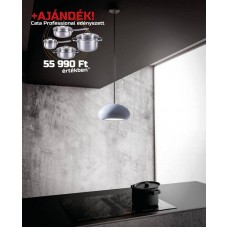 Elektromos Főzőlap - SIRIUS - Beépíthető indukciós főzőlap beépített elszívóval S-DDH6 AUTOMATIC fehér Supernova lámpával + CATA - PROFESSIONAL edényszett