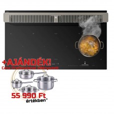 Elektromos Főzőlap - SIRIUS - Beépíthető indukciós főzőlap beépített elszívóval S-DDH9  90 cm + CATA PROFESSIONAL edényszett