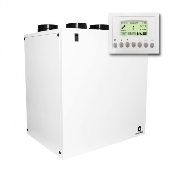 AERAULIQA QR-280A központi hővisszanyerős szellőztető LCD kijelzős vezérléssel AERAULIQA QR-280A központi hővisszanyerős szellőztető LCD kijelzős vezérléssel