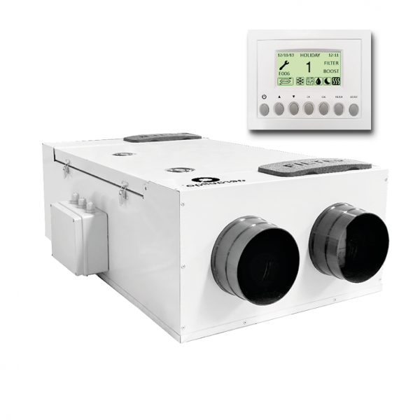 Aerauliqa QR-340A központi hővisszanyerős szellőztető, LCD kijelzős vezérléssel Aerauliqa QR-340A központi hővisszanyerős szellőztető, LCD kijelzős vezérléssel