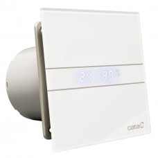 Cata E-100GTH ventilátor üveg előlappal, utószellőztető, alapszellőztető és páraérzékelő funkcióval, fehér