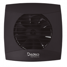 Cata UC-10 STD fekete ventilátor, pillangószeleppel