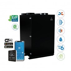 HOLTOP/AIRWOODS AV-HTPF90 központi hővisszanyerős szellőztető beépített hűtő-fűtő funkcióval, entalpia hőcserélővel, LCD-s vezérléssel, WiFi-vel