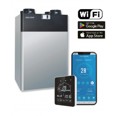 HOLTOP CFA-500T központi hővisszanyerős szellőztető ENTALPIA hőcserélővel, hőmérséklet és páraérzékelő szenzorral