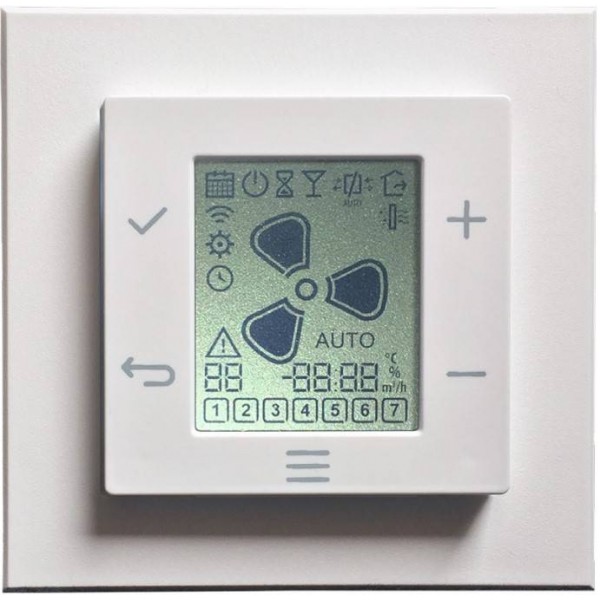 Siber - Wireless multifunkcionális vezérlő egység központi hővisszanyerős szellőztetőhöz Siber - Wireless multifunkcionális vezérlő egység központi hővisszanyerős szellőztetőhöz